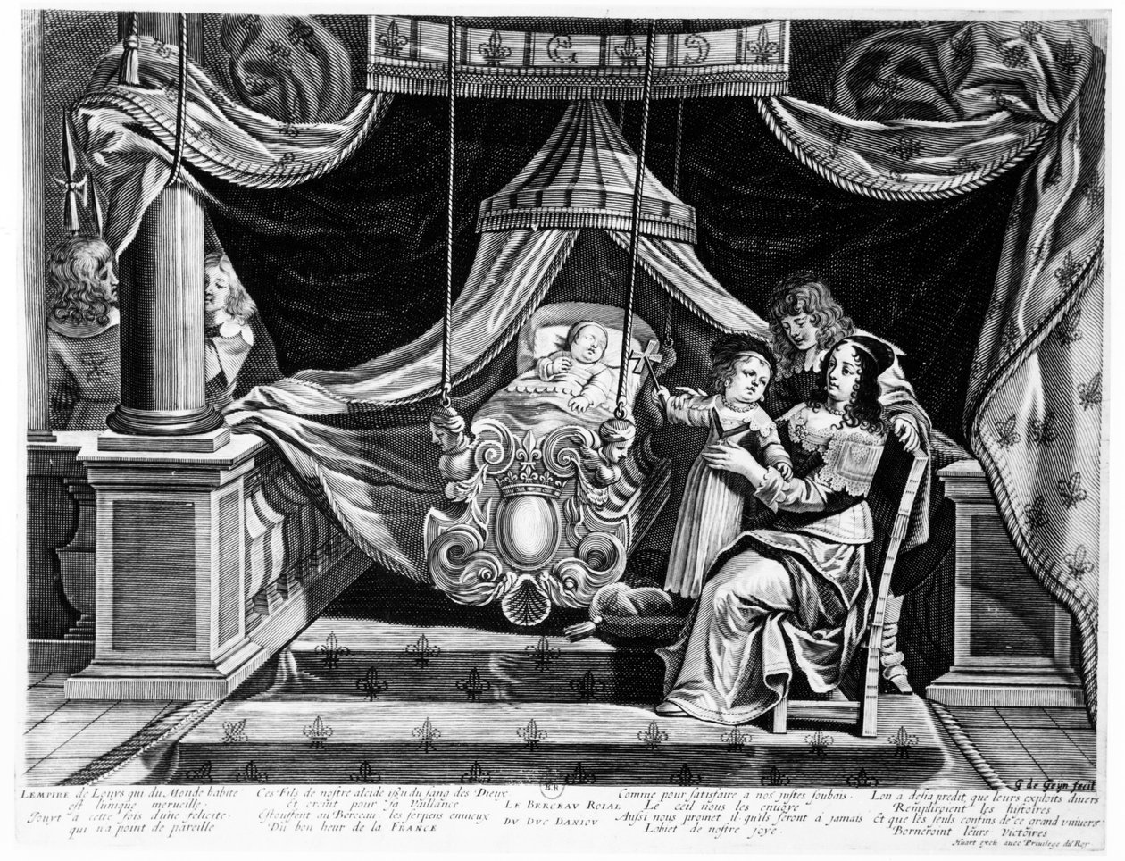 Královské lůžko vévody z Anjou, kolem roku 1641 od French School