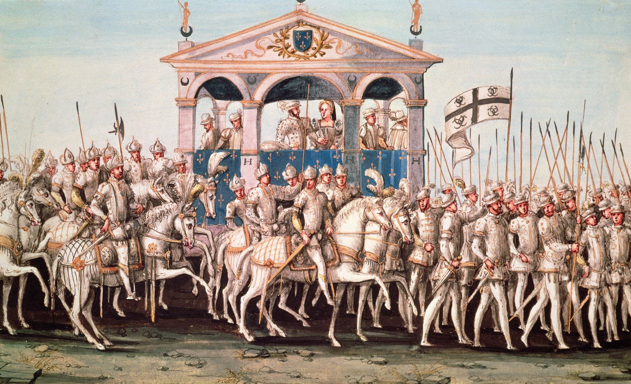 Královský festival vstupu Jindřicha II. (1519-59) do Rouen, 1. října 1550 od French School