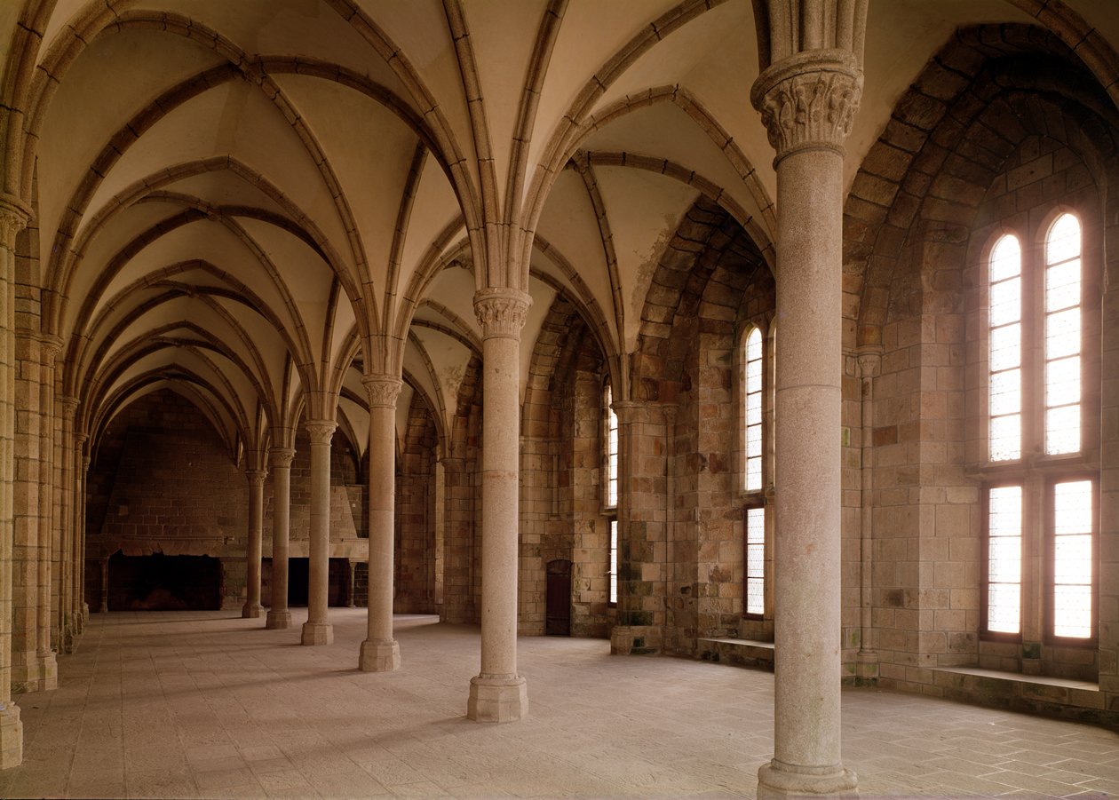 Salle des Hotes, vnitřní pohled na opatství od French School