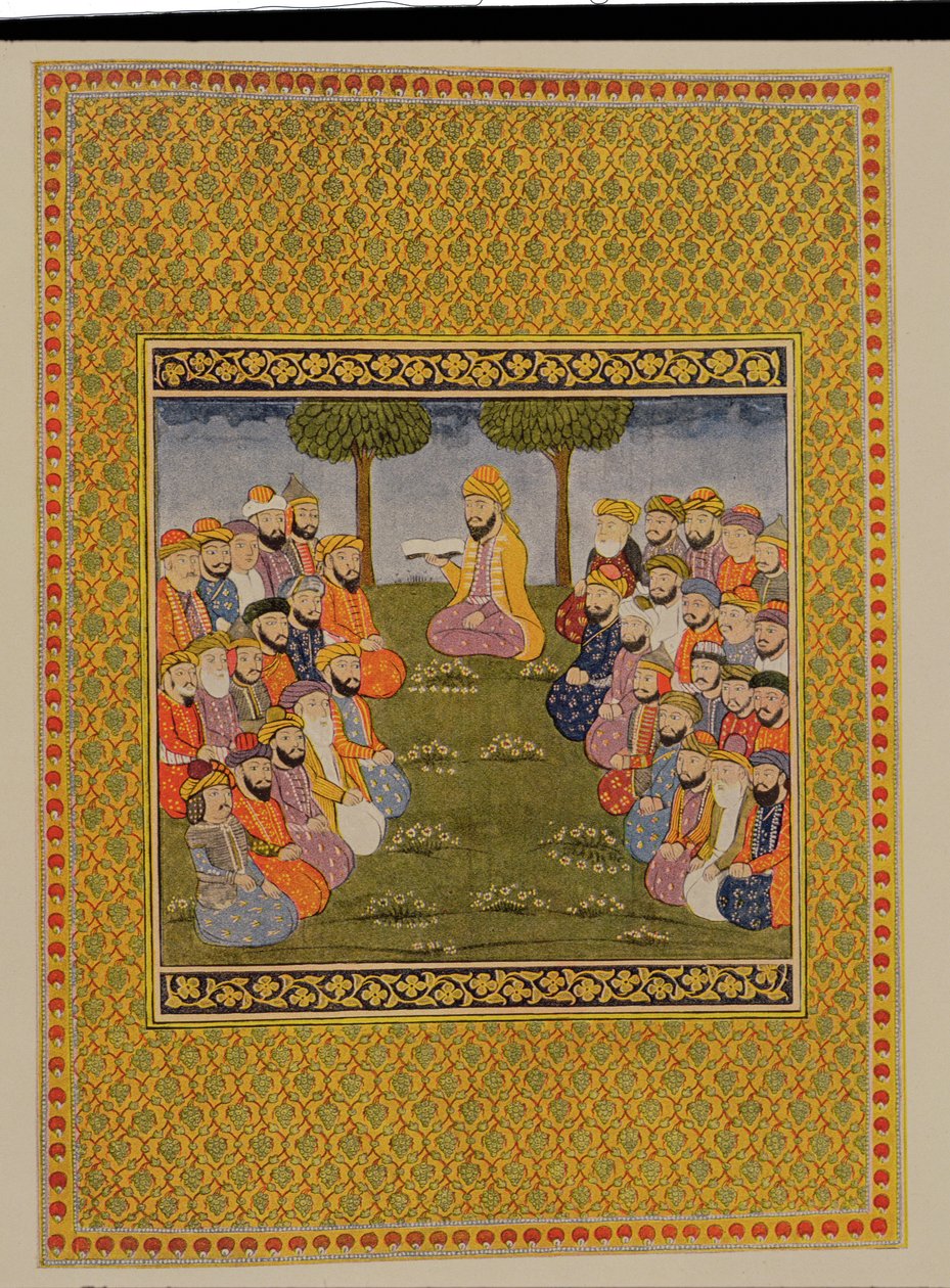 The Skylights of Knowledge and History, ilustrace pro The Arabian Nights, 1895 (barevná rytina) od French School