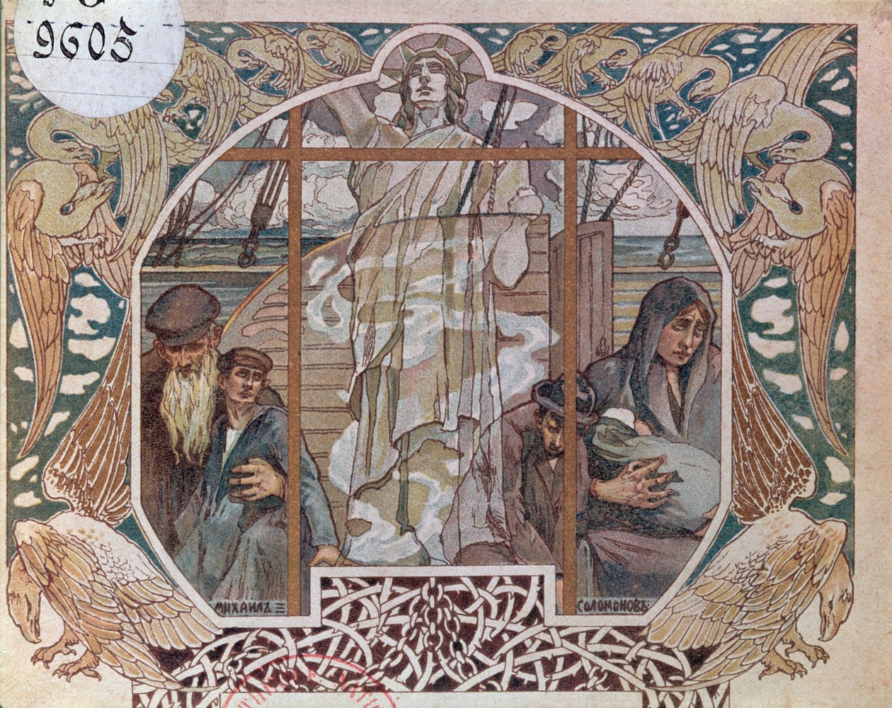 Duch svobody jako jediná naděje, obálka z Au dela de lOcean, 1909 od French School