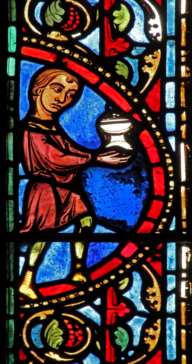 Okno St Lubin: dárci - vinaři (w45) od French School