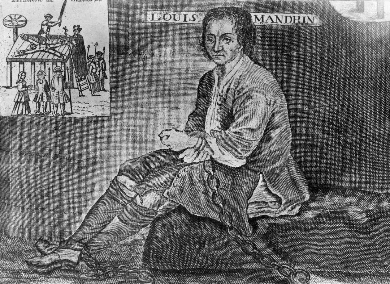 Mučení na kole a poprava Ludvíka Mandrina (1724-55) od French School