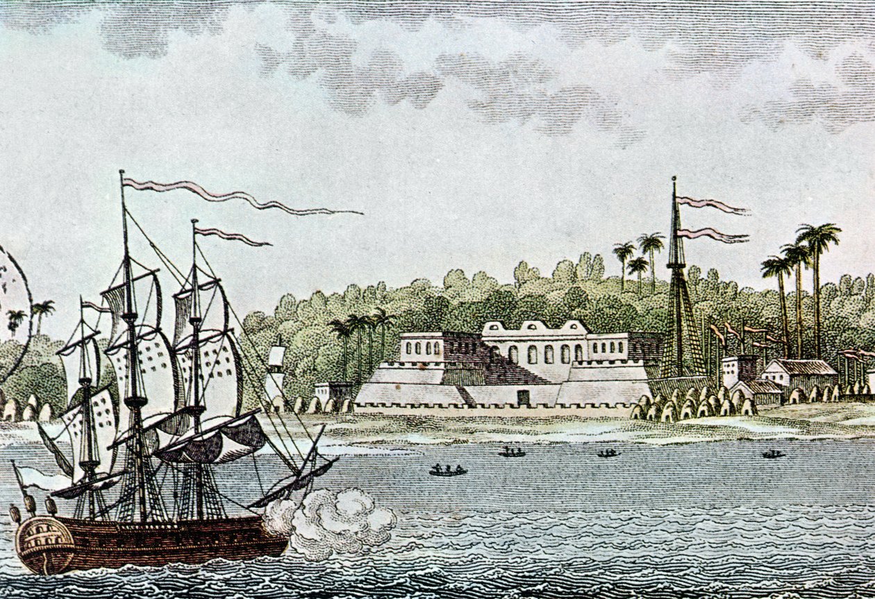 Město St. Louis, Senegal, z LAfrique od R. Geoffroye, 1814 od French School