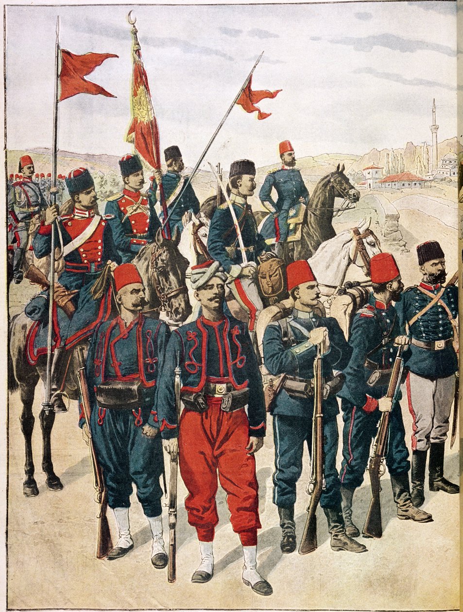 Turecká armáda během balkánské války, 1912-13 od French School