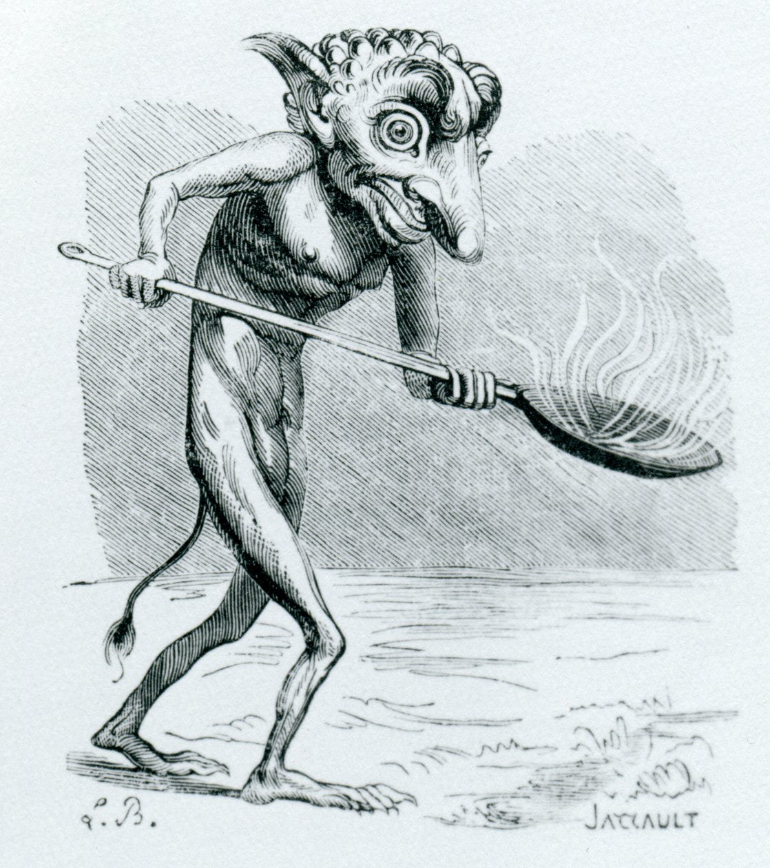 Ukobach, ilustrace z Dictionnaire Infernal od Jacquese Albina Simon Collin de Plancy, 1818 od French School