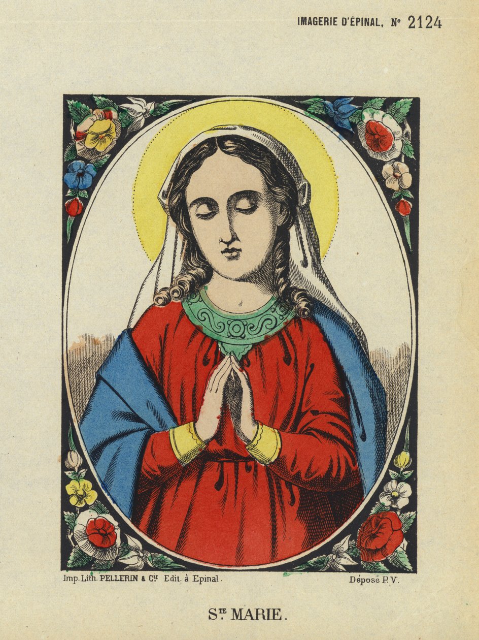Panna Maria (barevná litografie) od French School