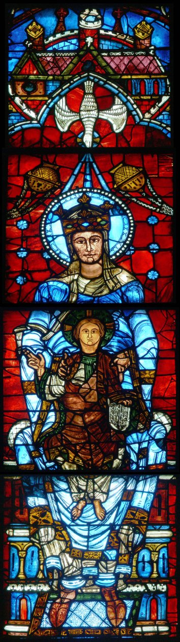 Panna a dítě: Okno Notre Dame de la Belle Verriere od French School