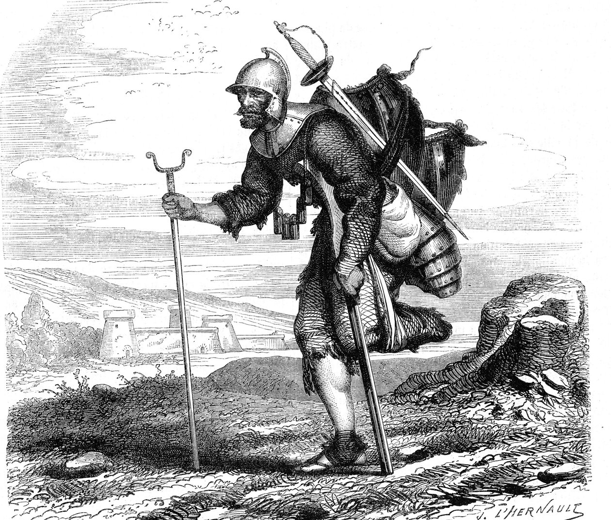 The War (Symbol) Lansquenet - tisk J.M. Metelli 1867 od French School
