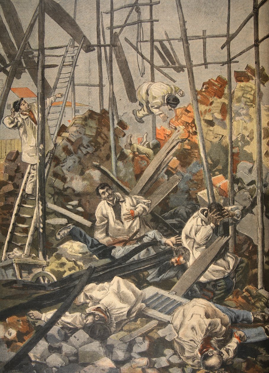 Nehoda v Chesnay, ilustrace z Le Petit Journal: Supplement illustre, 1898 od French School