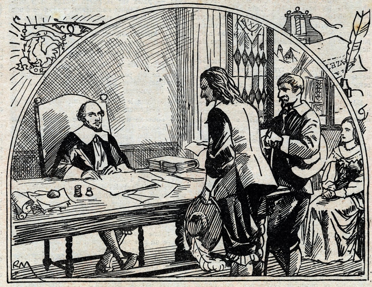 Adresní kancelář Theophrasta Renaudota (1586-1653), francouzského lékaře a novináře, zakladatele Gazette de France. Anonymní rytina z roku 1930. od French School