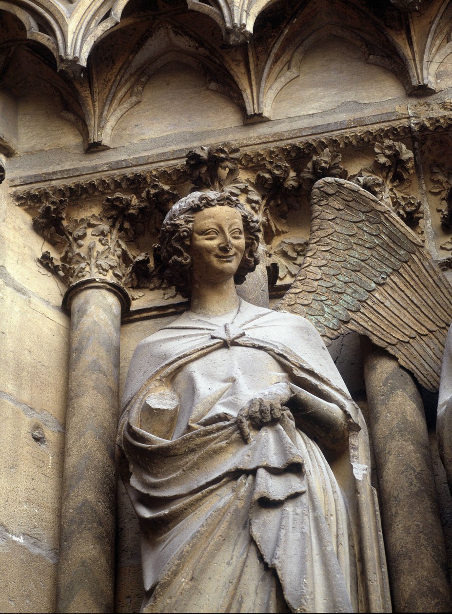 Anděl s úsměvem Cathedrale de Reims od French School