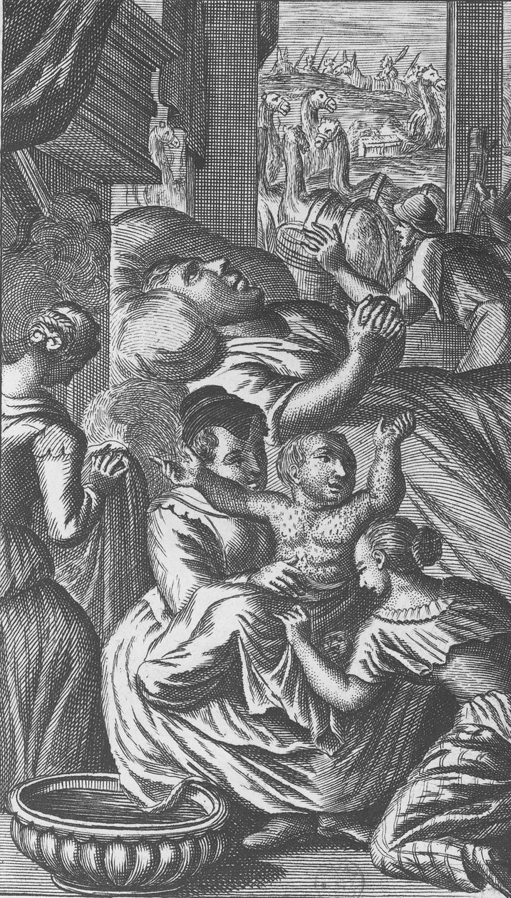 Zrození Pantagruela, ilustrace z „Gargantua a Pantagruel“, od Françoise Rabelaise (rytina) od French School