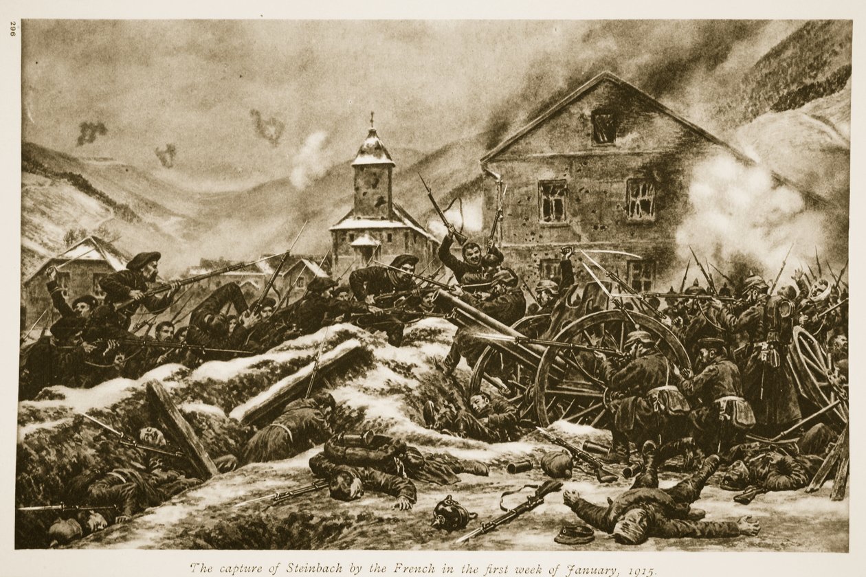 Dobytí Steinbachu Francouzi v prvním lednovém týdnu roku 1915, 1915-19 od French School