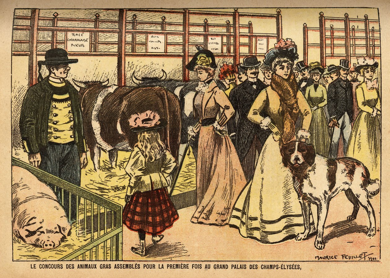 Soutěž tučných zvířat z čeledí skotu, ovcí, prasat a dalších se poprvé shromažďuje a vystavuje ve velkém sále Grand Palais des Champs Elysees; tato výstava zároveň představuje kulinářské speciality z a. od French School