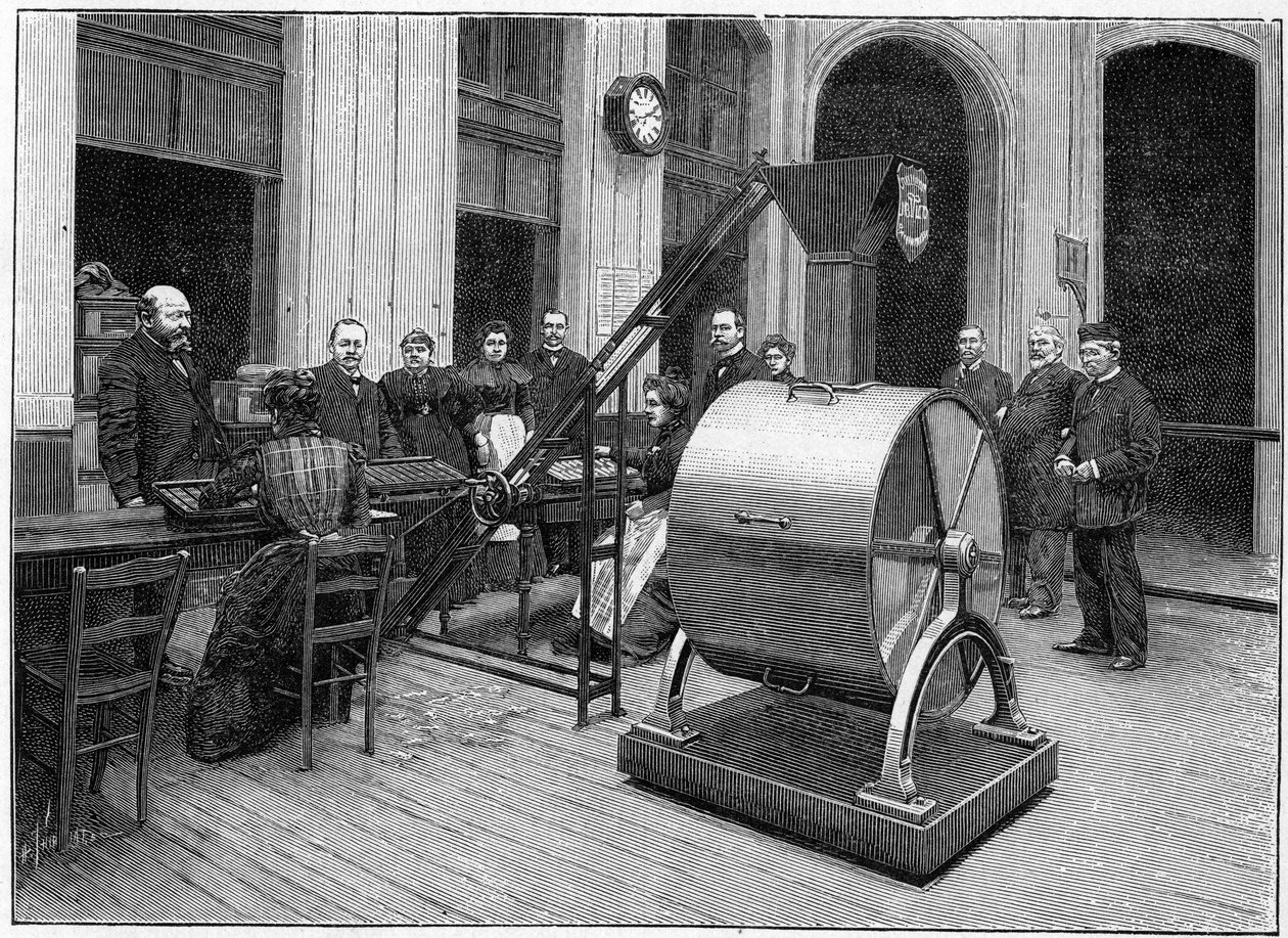 Přijímací pokoj Credit Foncier v roce 1898. od French School