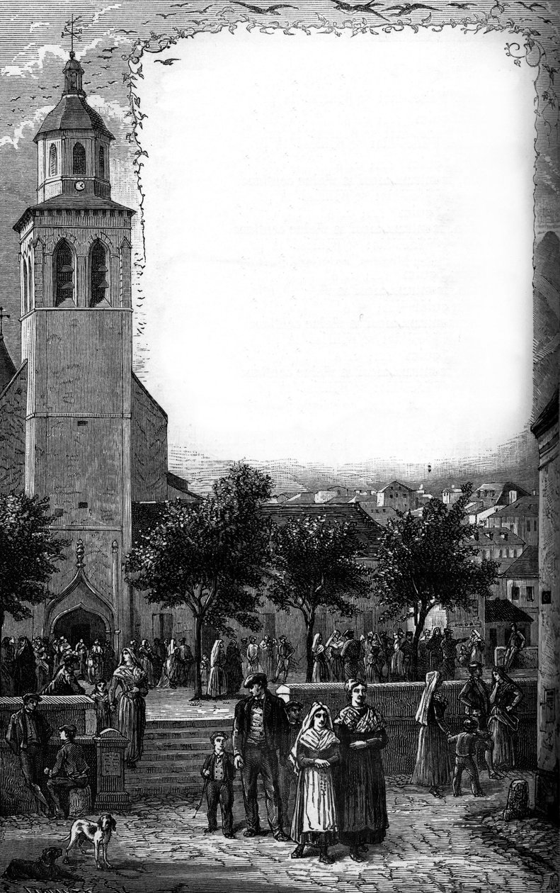 Rodina Bernadette Soubirous (1844-1879) v Lourdes, Hautes Pyrenees (65) od French School