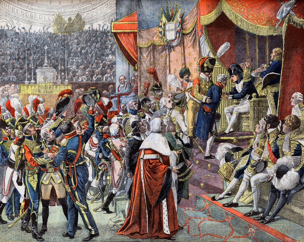 První distribuce křížů Čestné legie v roce 1804 v „Le Petit Journal“ od French School