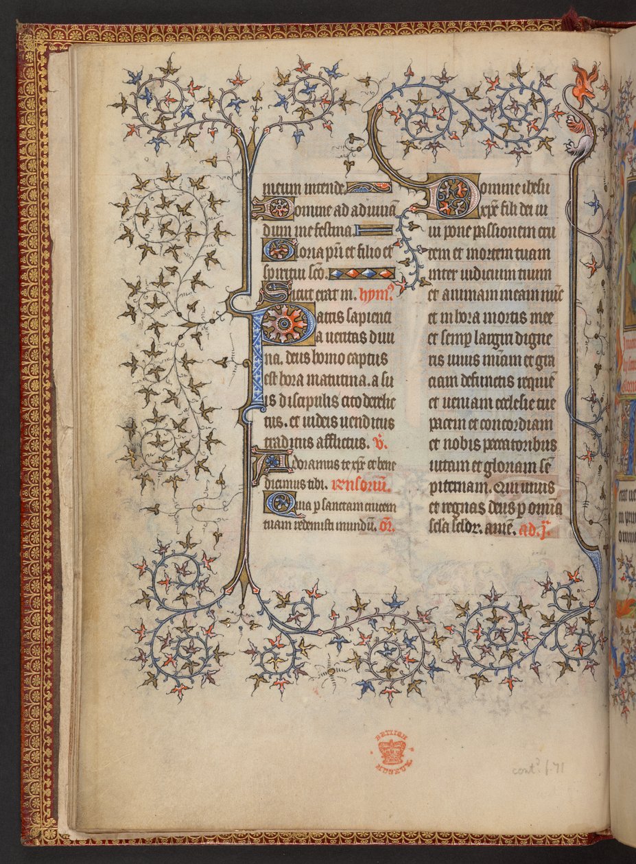 První list Křížových hodin, Kniha hodin, Přidat MS 32454 f.8v, Francie od French School