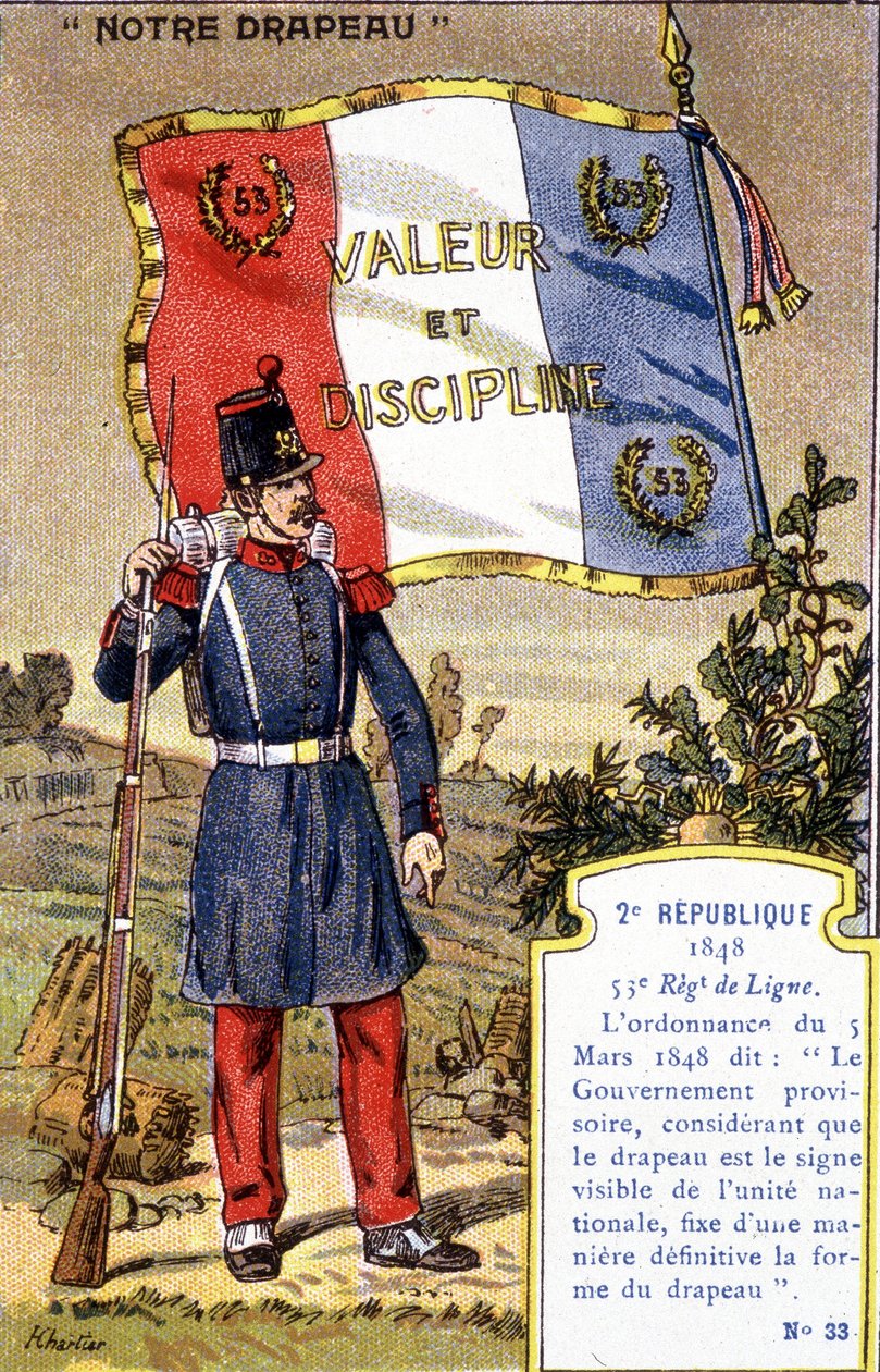 Vlajka 53. řadového pluku 2. republiky od French School
