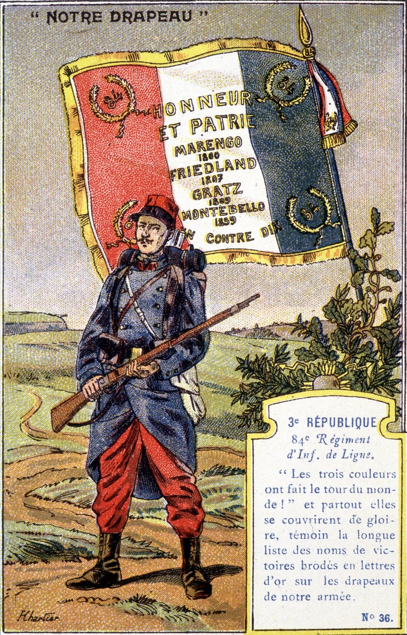Vlajka 84. řadového pěšího pluku 3. republiky od French School