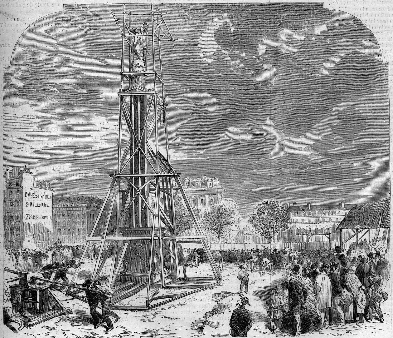 Fontána Palmier se v roce 1858 přestěhovala na Place du Chatelet v Paříži. od French School