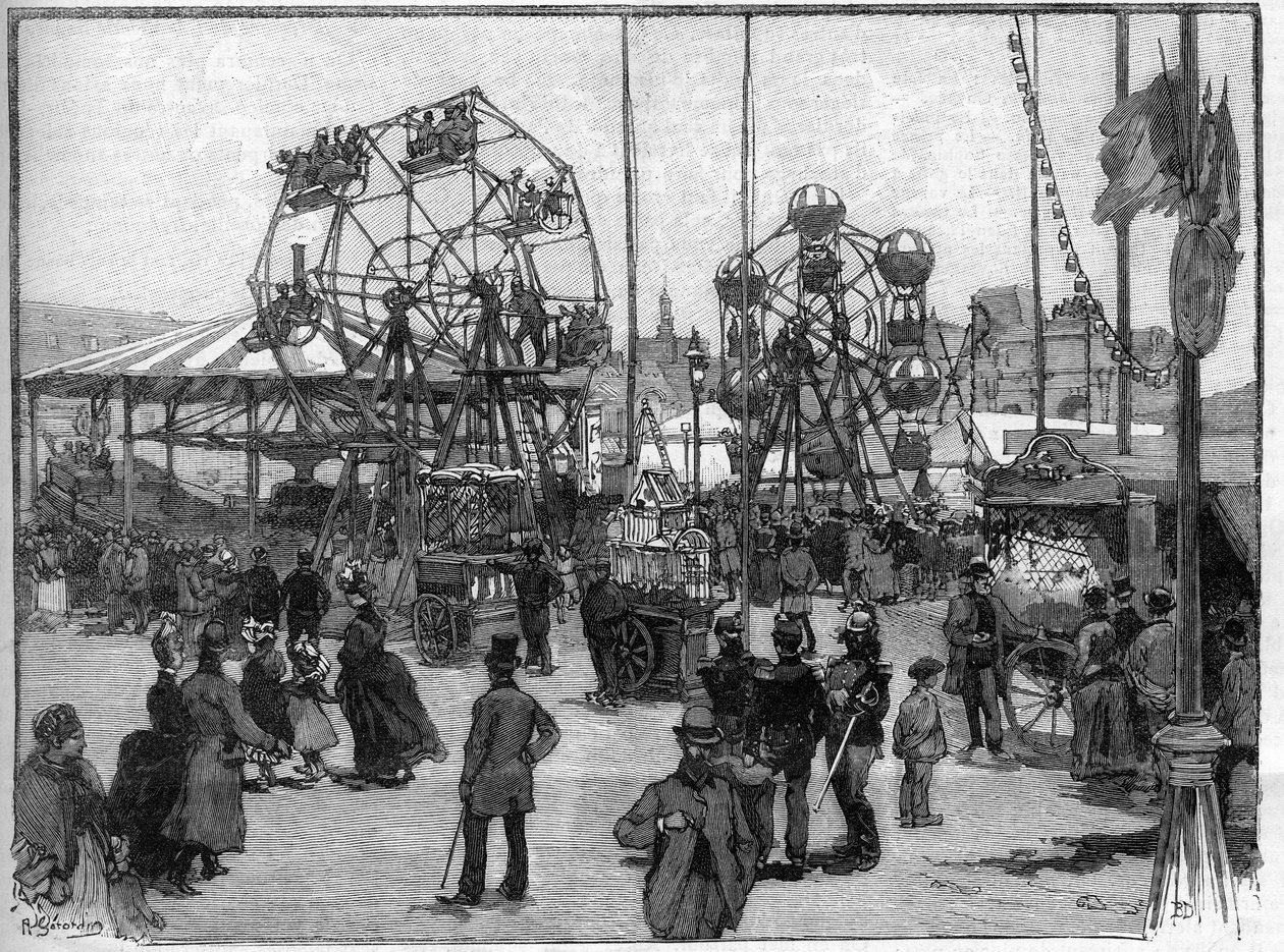 Hry festivalu v Paříži v roce 1888. od French School