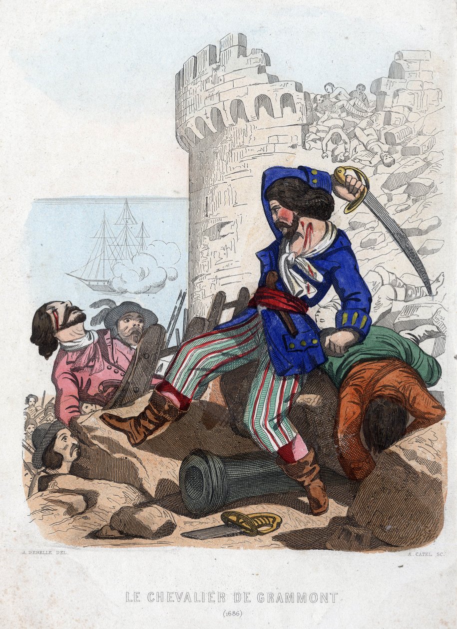 Rytíř z Grammontu, pirát ze 17. století. od French School