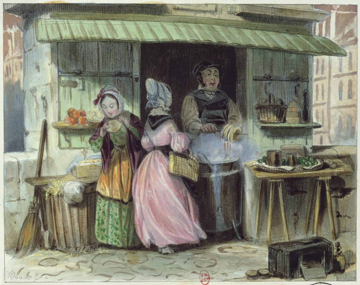 Obchodník s Oublies v Paříži, 1. polovina 19. století od French School