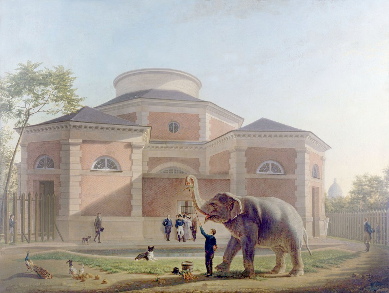 Rotunda v Jardin des Plantes, Paříž, c. 1810 (malba) od French School