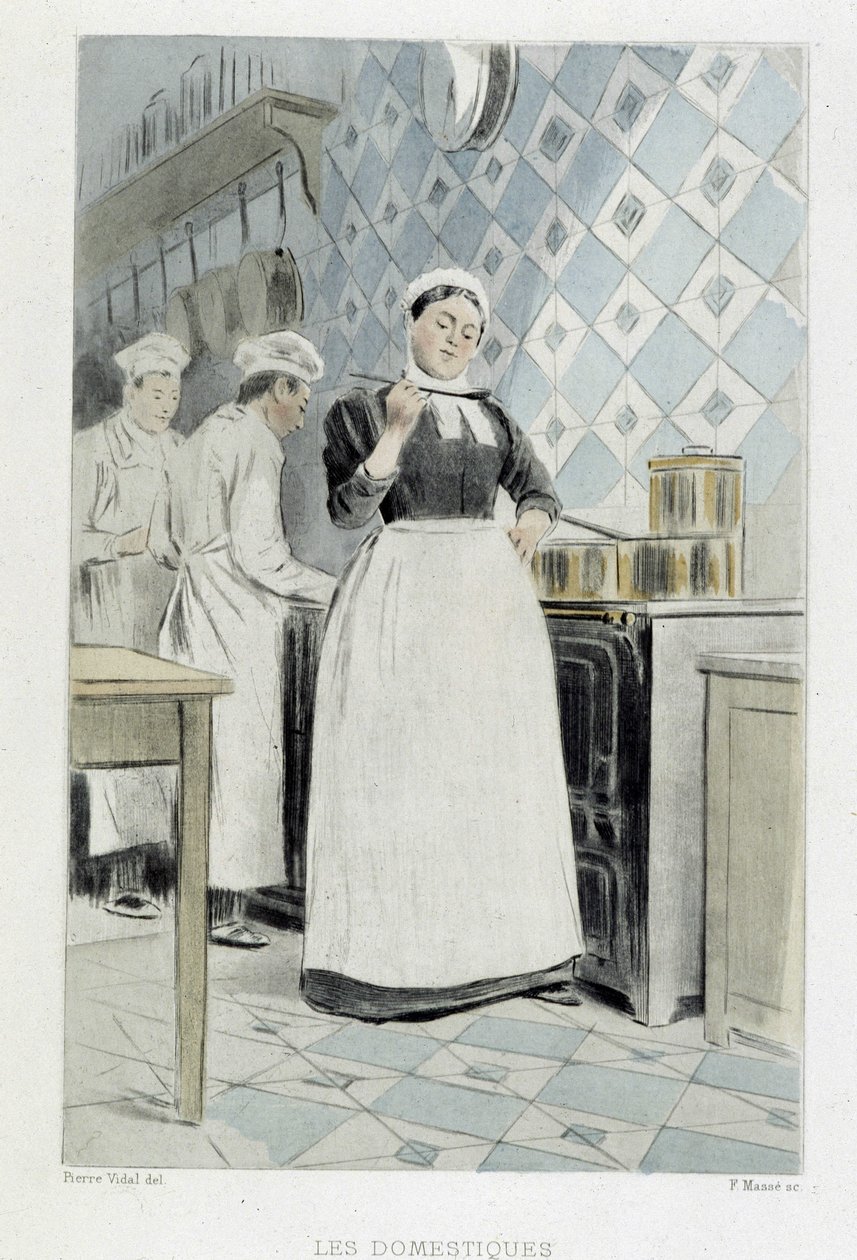 Sluhové: vařič - v „Nos contemporains“ od Octave Uzanne od French School