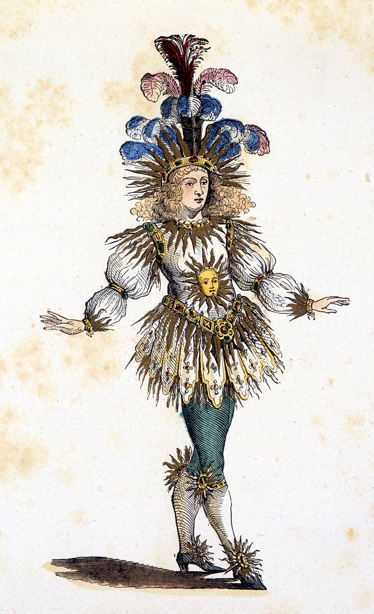 Král slunce v divadelním kostýmu. sd. 18. století od French School