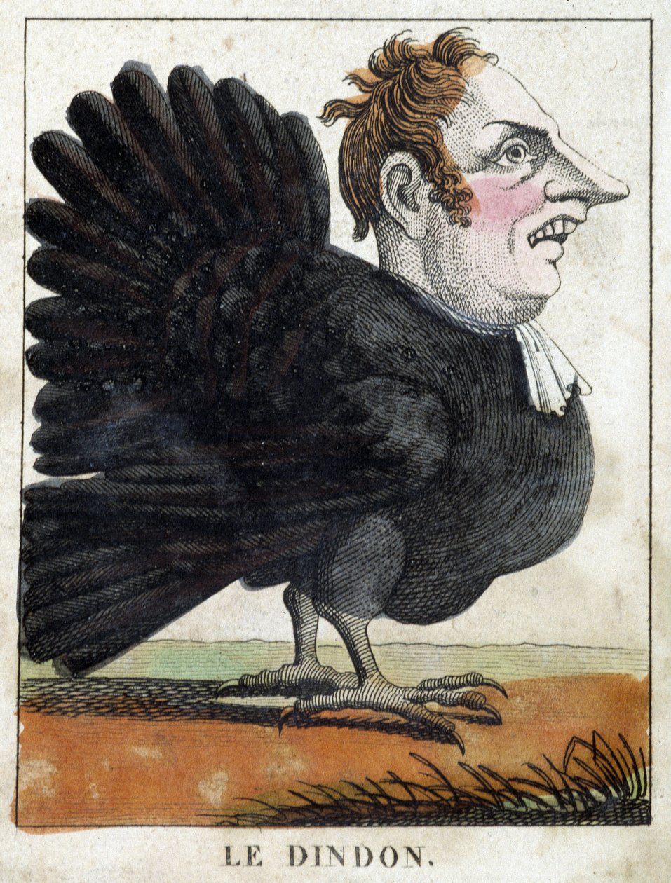 Krůta v karikatuře, studie charakteru „volatile character“ sd. 19., populární snímky. od French School