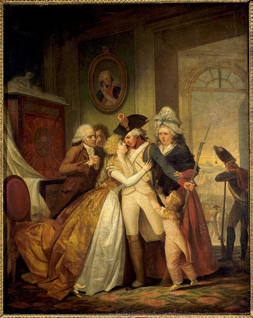 Dobrovolník odchází do armády. francouzská revoluce od French School