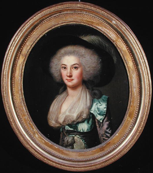 Manželka Ludvíka Charlese Josepha de Vergennes (olej na plátně) od French School
