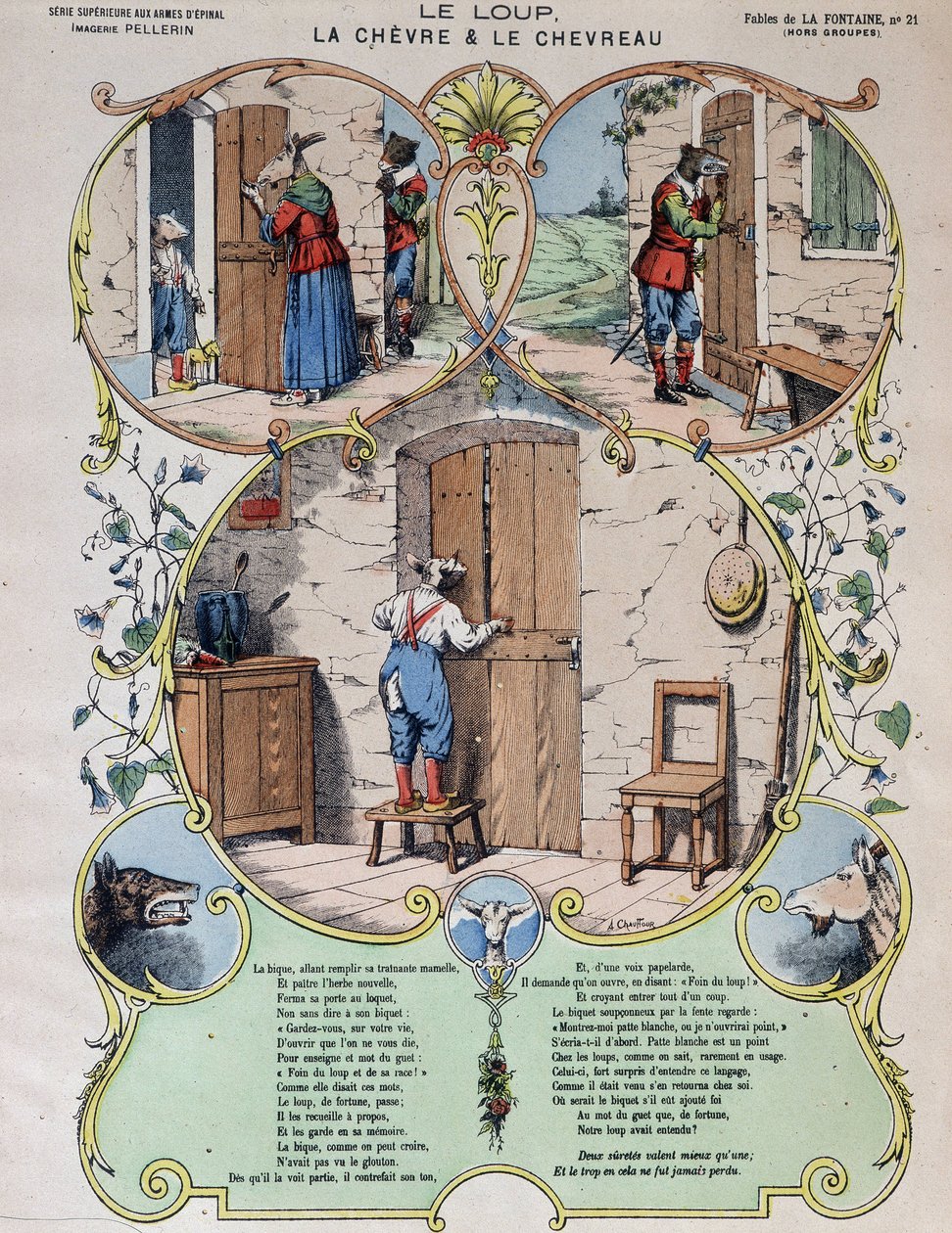Vlk, koza a koza - Fables de La Fontaine en images d