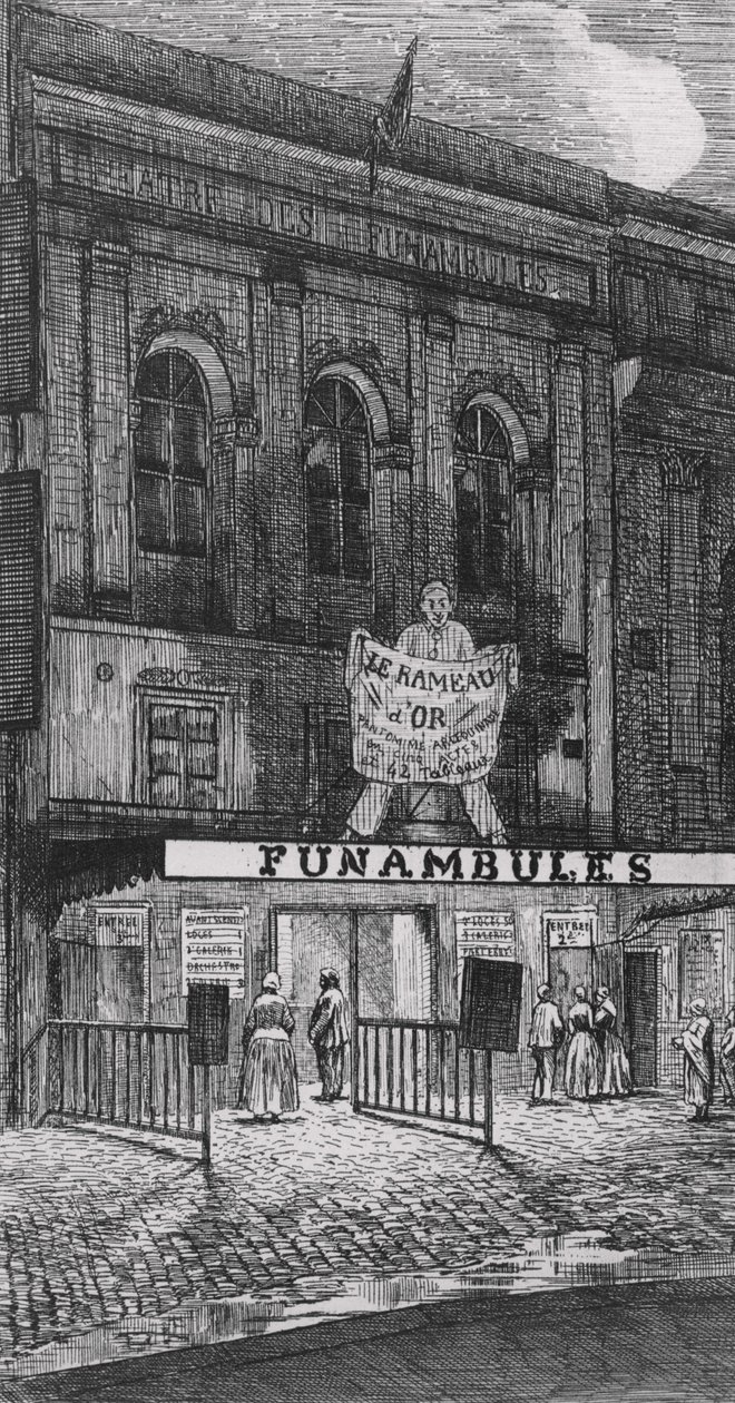 Theatre des Funambules, boulevard du Temple, Paříž, 1862 od French School