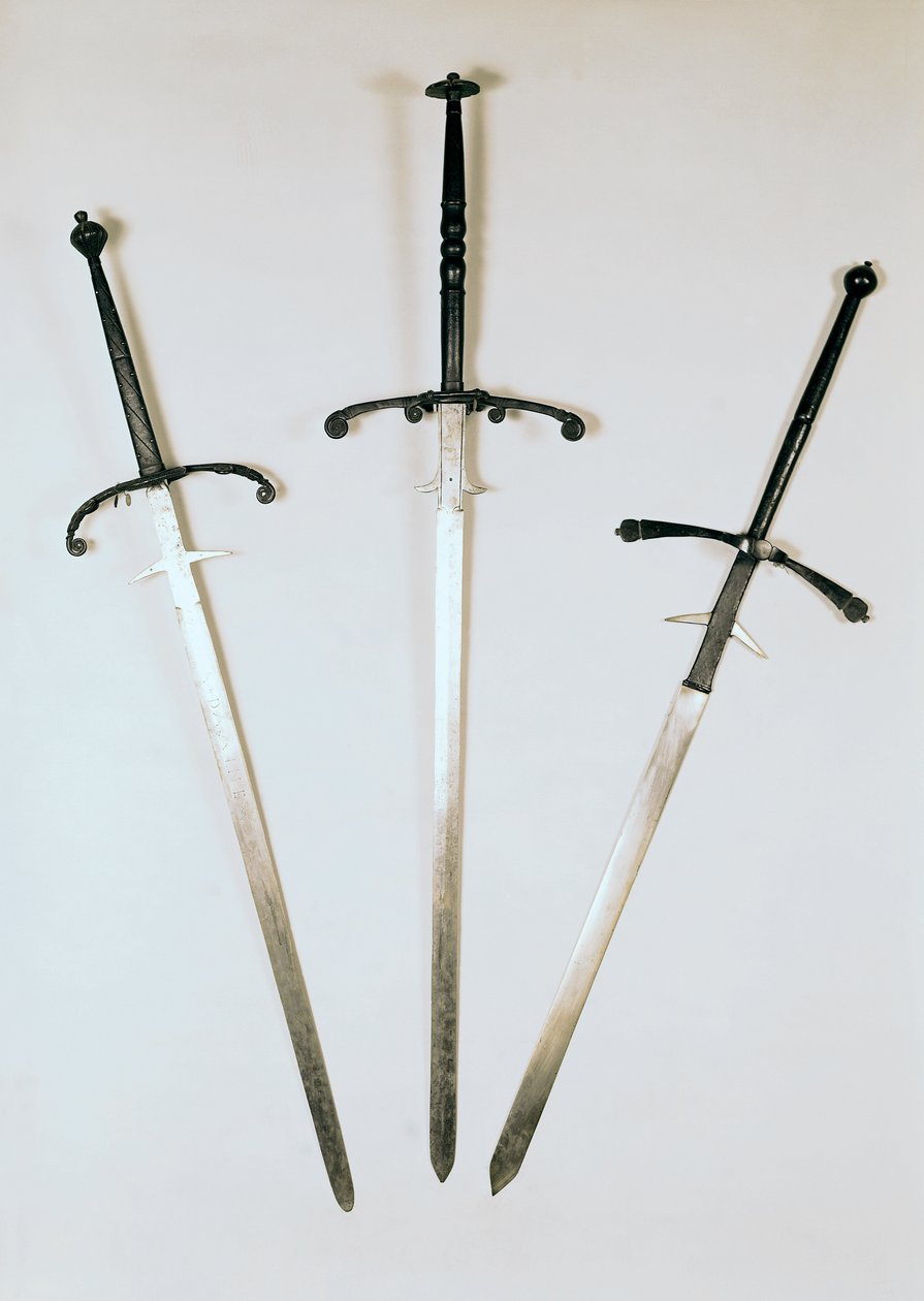 Tři obouruční meče, 1570 (kov) od French School