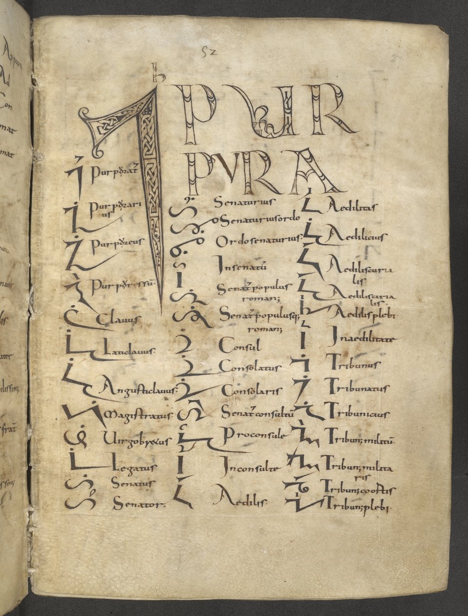 Tironský rukopis, MS 37518 f.27r, Paříž, Saint-Germain-des-Prés. od French School