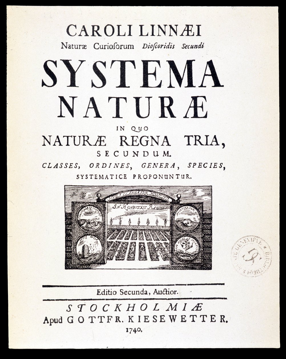 Titulní strana “” Přírodní systémy”” od Linnaea od French School