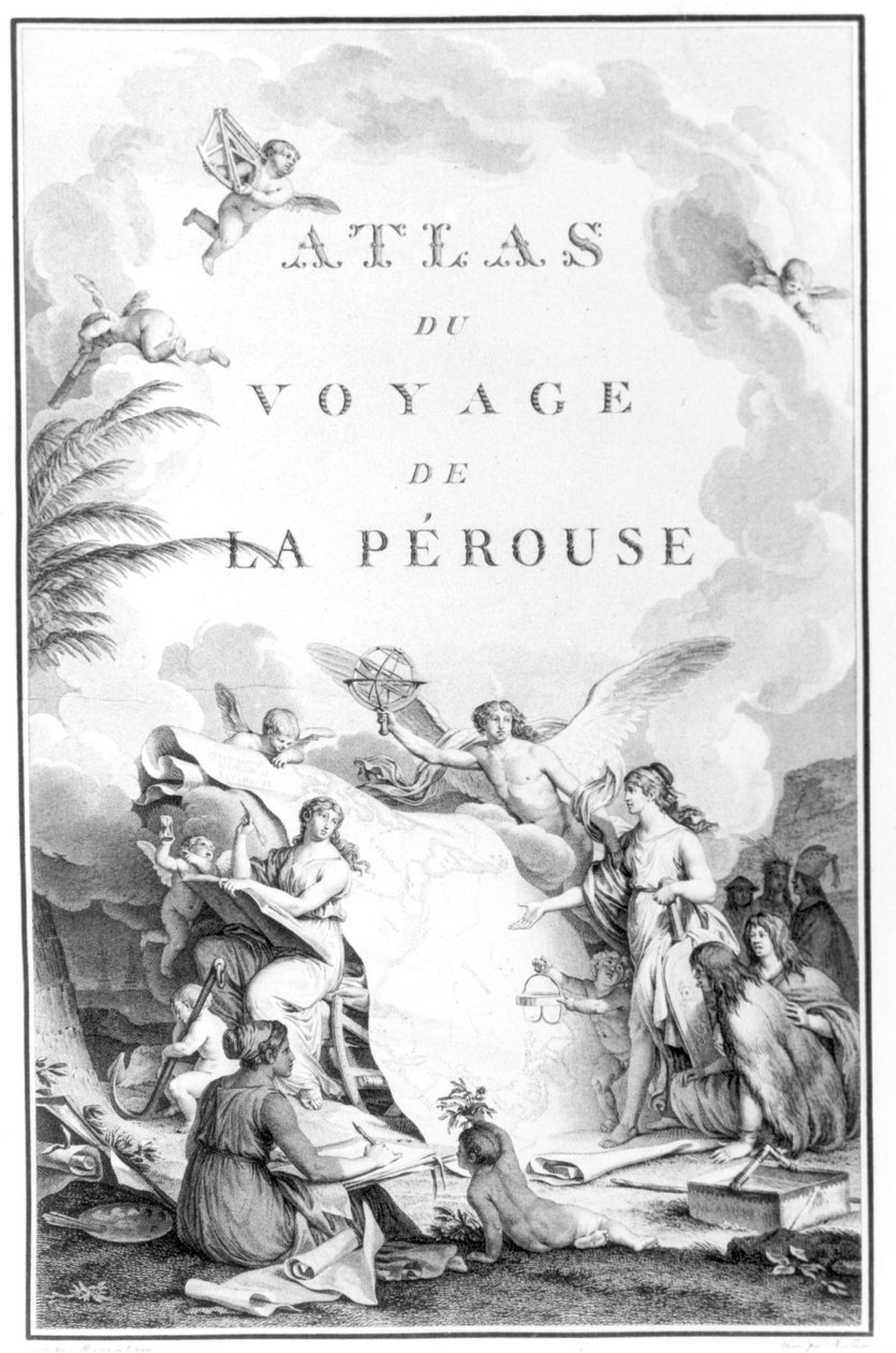 Titulní strana Atlasu du Voyage de La Perouse vydaná kolem roku 1797 od French School