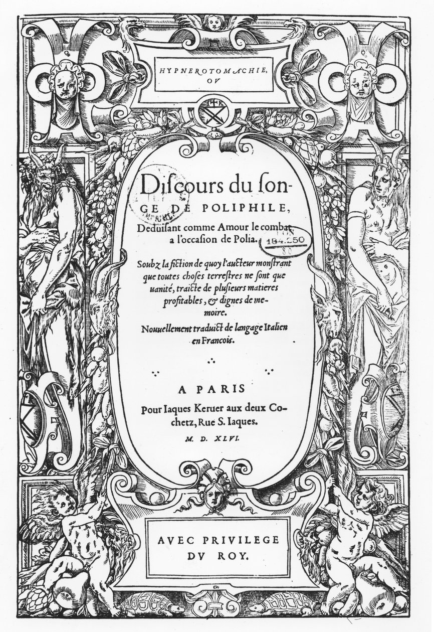 Titulní strana „Rozpravy o snu polifilie“ od French School