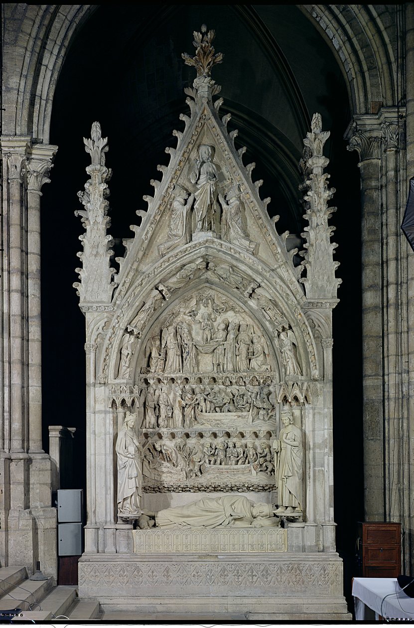 Hrob Dagoberta I. (605-39) krále Franků, obnoven Adolphe Victore Geoffrey-Dechaume (1816-92) v roce 1862, kolem 1263 od French School