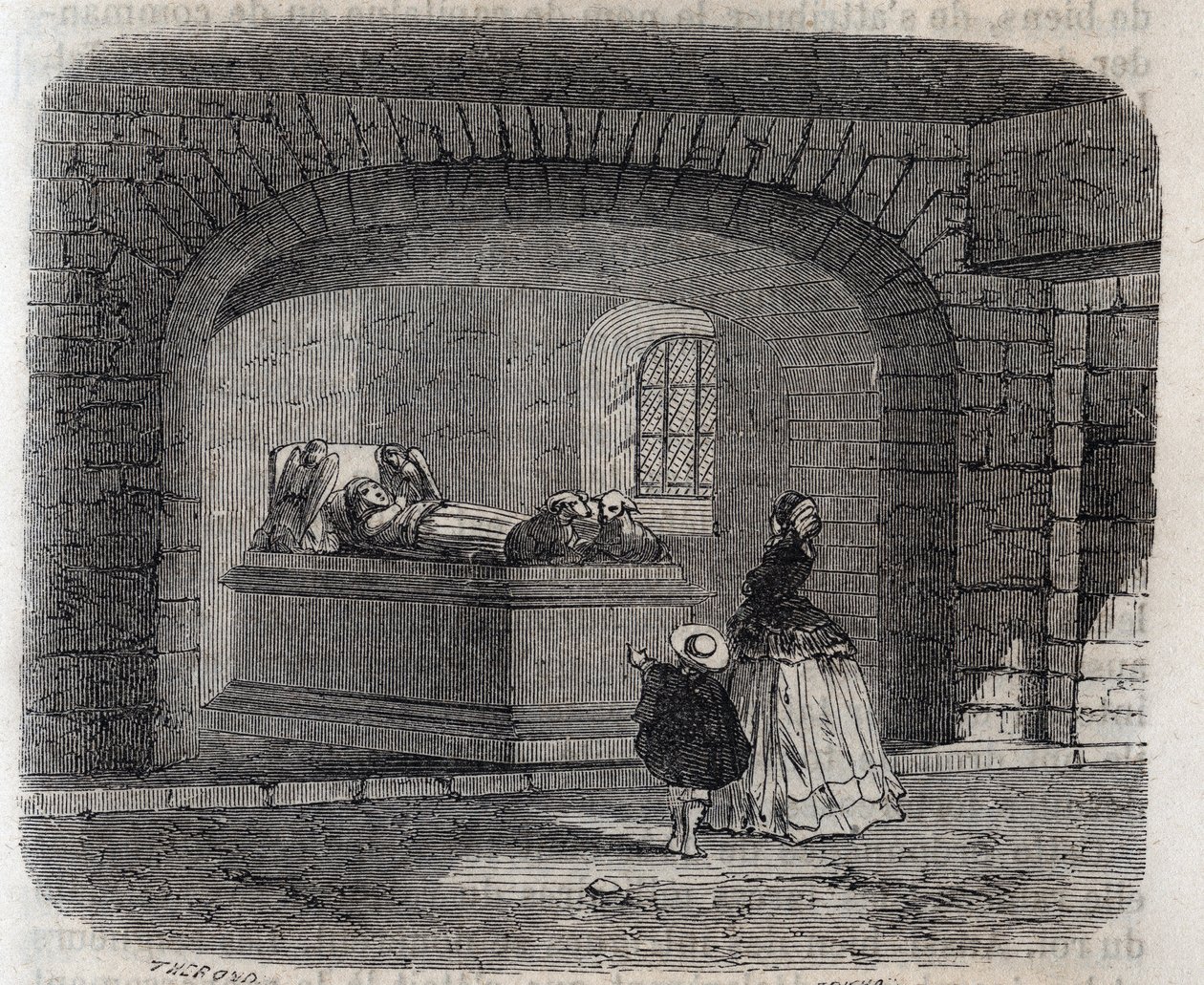Hrob Agnes Sorel v Loches - rytina v „Histoire de France“ od Victora Duruye (1811-1894) - 1882 od French School