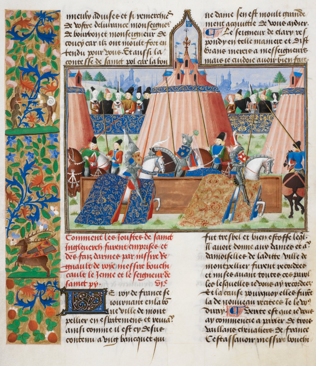 Turnaj, z Froissartovy kroniky, sv. IV, konec 15. století (vellum) od French School