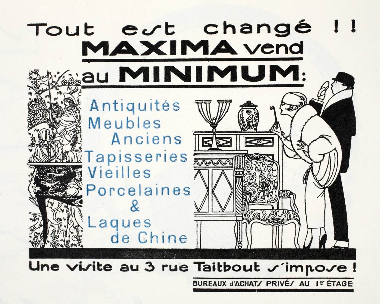 Všechno se změnilo!! - Maxima prodává za a Minimum (tisk šablony) od French School