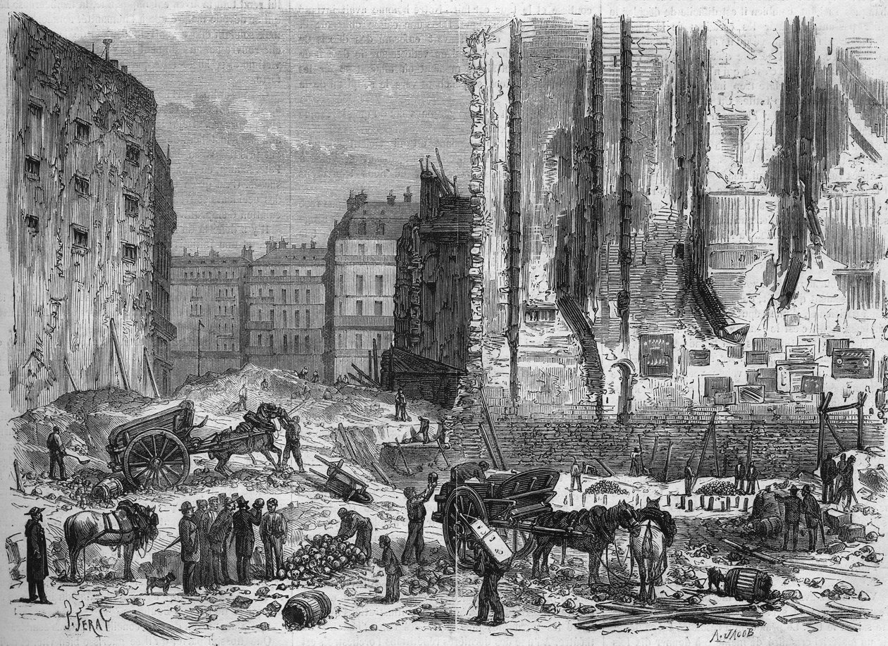 Proměny Paříže za Druhého císařství, Haussmannovská Paříž; objevení kostnice při stavbě rue de Maubeuge od French School
