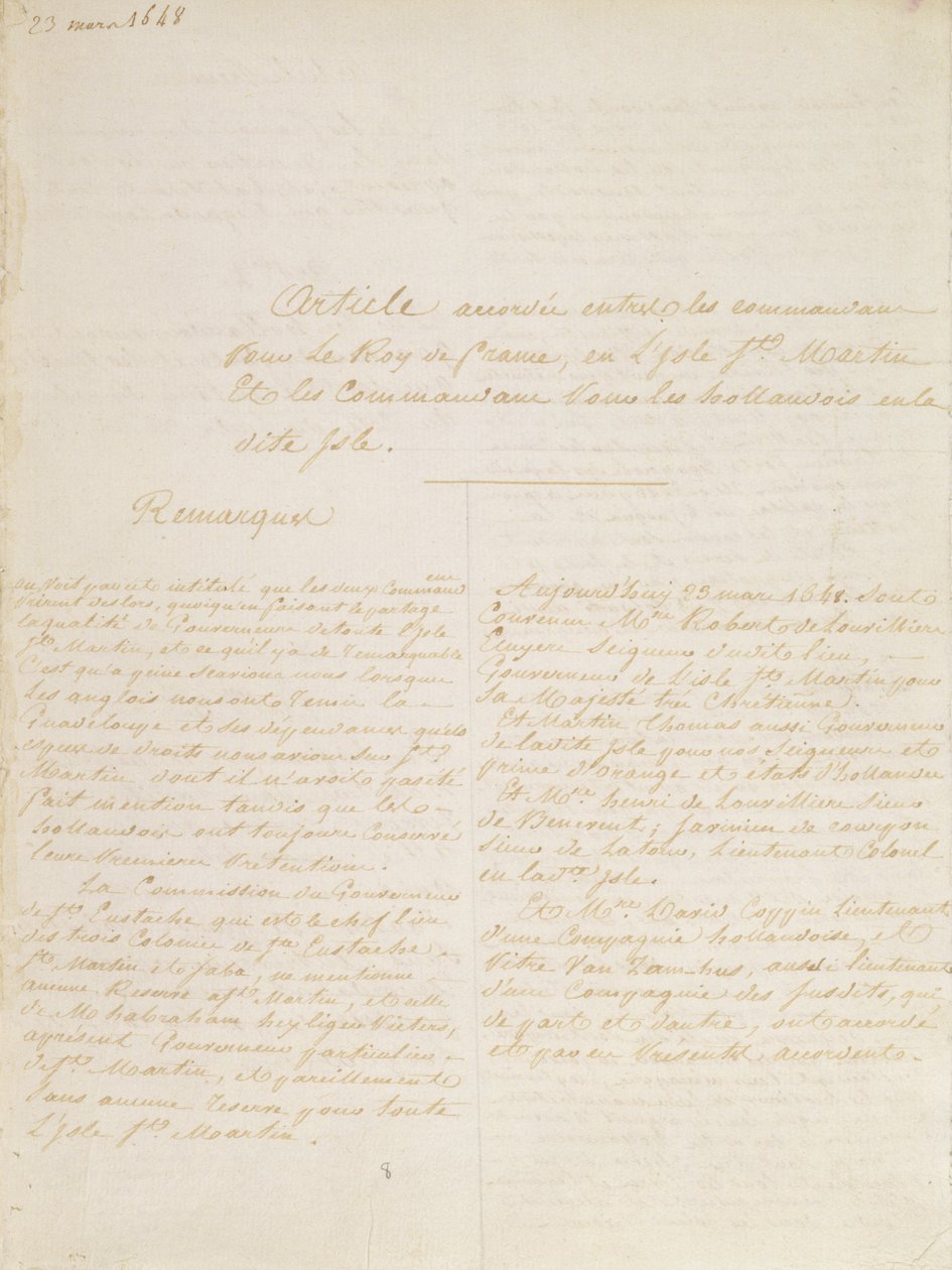 Smlouva Concordia, 23. března 1648 od French School