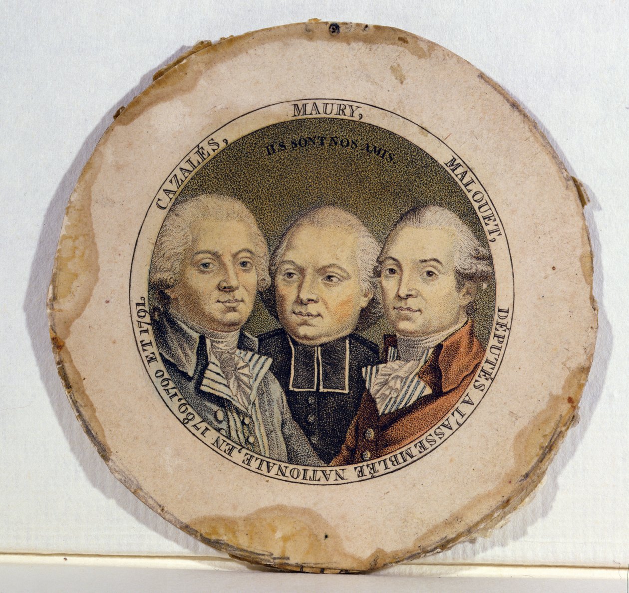 Trojitý portrét Jacques Antoine Marie de Cazales (1758-1805), Jean-Siffrein Maury (1746-1817) a Pierre Victor Malouet (1740-1814) od French School