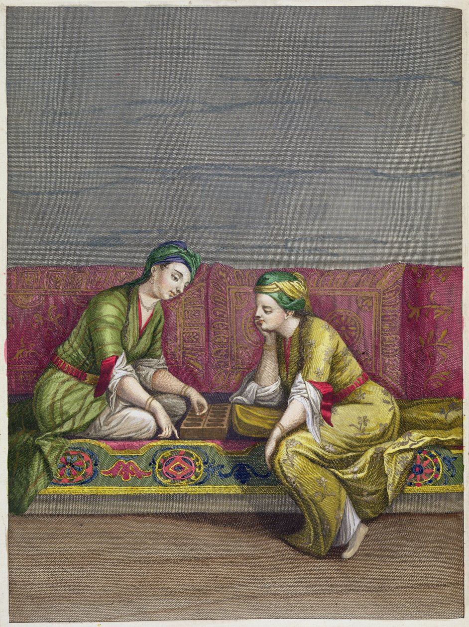 Turecké dívky hrající na mangalu, 18. století od French School